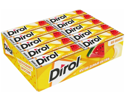 Жевательная резинка Dirol, Арбузно-дынный коктейль