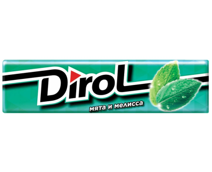 Жевательная резинка Dirol, Мята и мелисса
