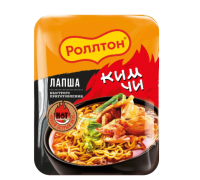 Лапша быстрого приготовления «Роллтон» со вкусом кимчи в лотке, 90 г × 24 шт.
