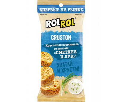 Снеки RolRol Cruston Сметана и лук, 60гр