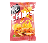 Картофельные чипсы BIGBON CHIPS со вкусом Краба, 75г 