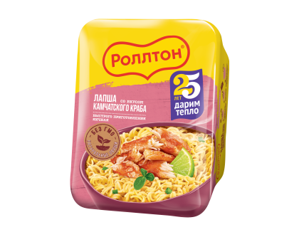 Лапша Роллтон Камчатский краб, 60г