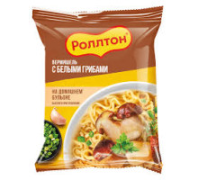 Вермишель быстрого приготовления Роллтон с Белыми грибами, 60г