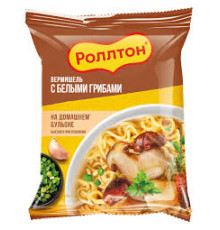Вермишель быстрого приготовления Роллтон с Белыми грибами, 60г