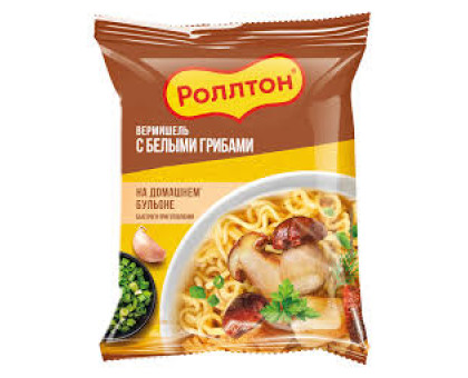 Вермишель быстрого приготовления Роллтон с Белыми грибами, 60г