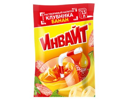 Напиток растворимый Invite Клубника-Банан, 12г