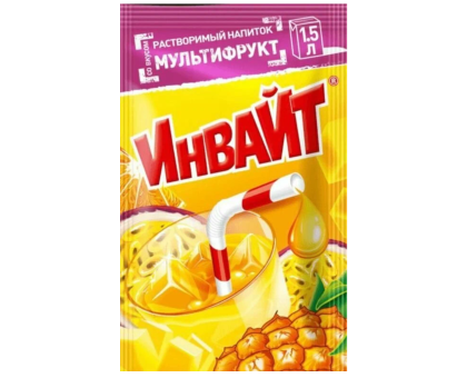 Напиток растворимый Invite Мультифрукт, 12г