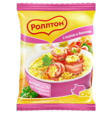 Вермишель Роллтон, Сыр и бекон, 60г*42