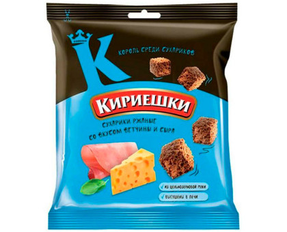 Сухарики Кириешки ржаные со вкусом ветчины и сыра