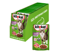 Влажный корм для кошек Kitekat «Ягнёнок» в соусе, 85 г