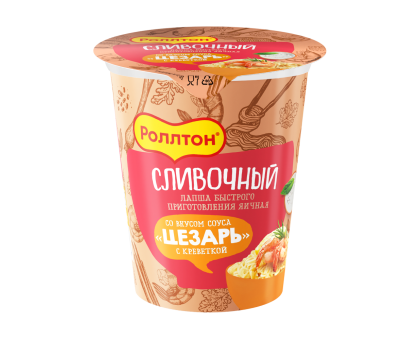 Лапша Роллтон, цезарь с креветкой, 70г