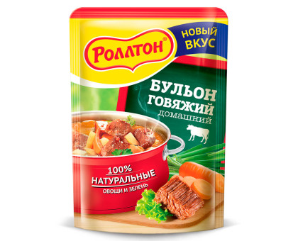 Роллтон Бульон домашний говяжий, 90г