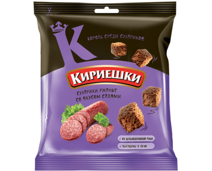 Сухарики Кириешки ржаные со вкусом салями