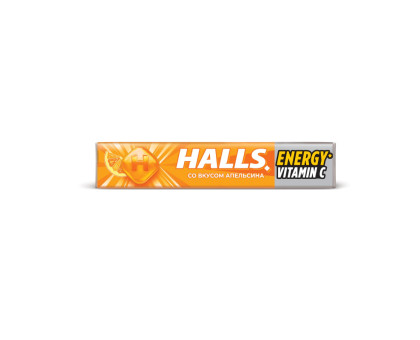 Halls Карамель леденцовая, Витамин C и апельсин