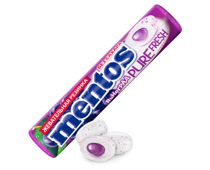 Жевательная резинка Mentos Pure fresh, Виноград, 15,5г