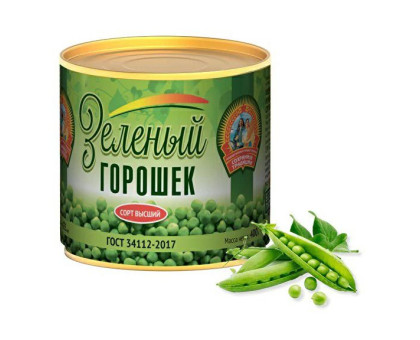Консервированный горошек зеленый Сохраним Традиции ГОСТ, 400г  