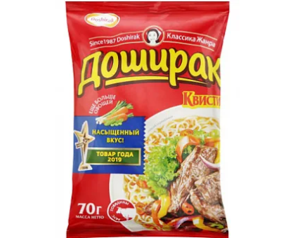 Лапша "Доширак Квисти" Говядина, 70г