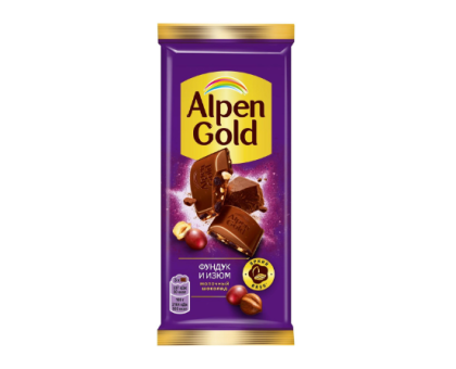 Шоколад Alpen Gold Фундук-Изюм, 80г